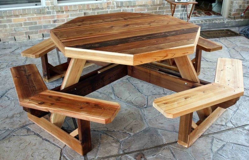 hagebord bygge ditt eget åttekantede piknikbord