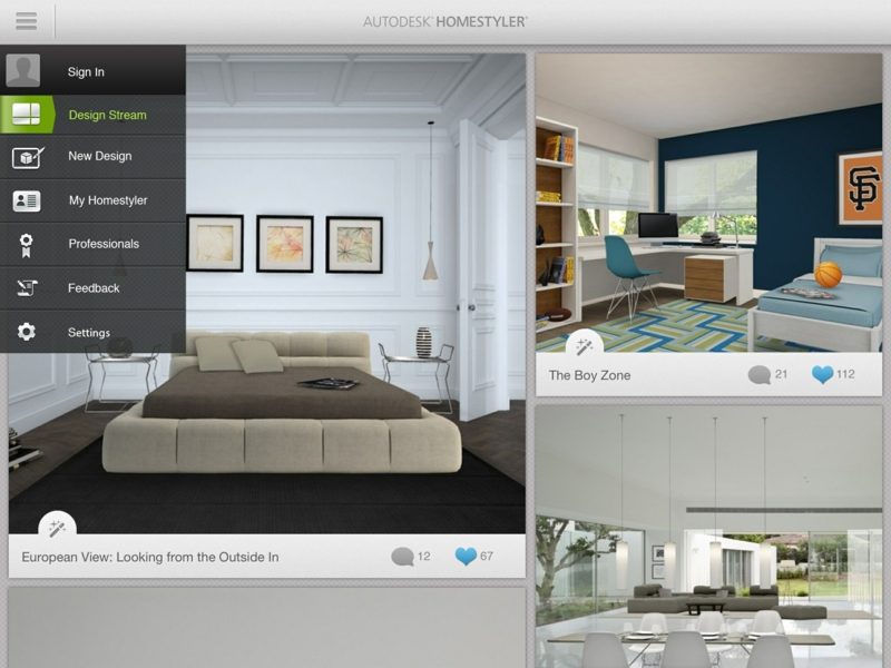 online návrhár miestností Homestyler