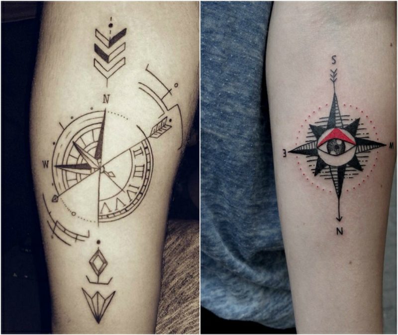 Compass Tattoo Template 2 ideas
