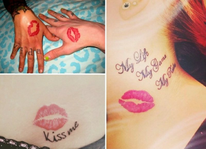 Poljubljanje tattoo prilagoditev idej