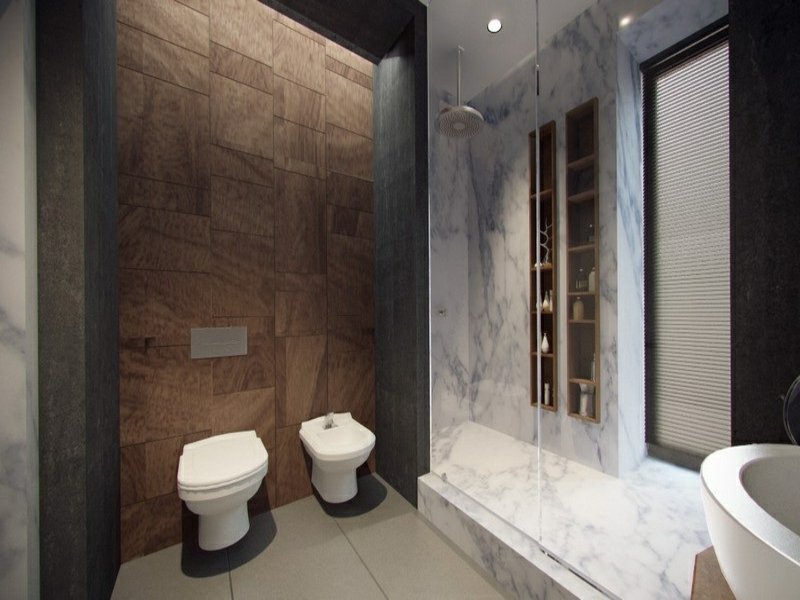 klasický kúpeľňový dizajn s mramorovými dlaždicami