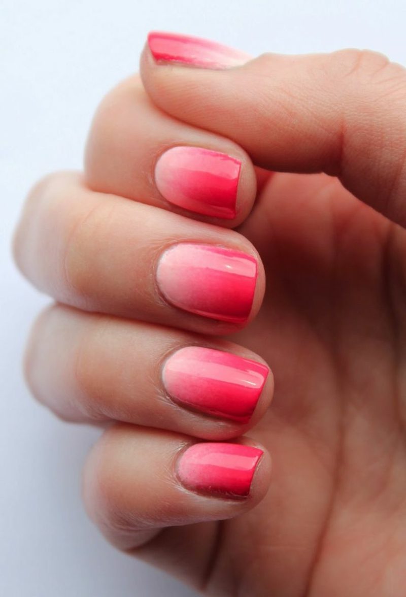 Ide DIY Ombre Fingernails