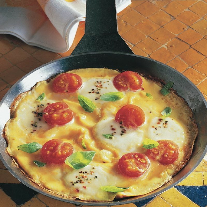 gezond ontbijt voor het verliezen van gewicht caloriearme omelet met tomatenrecept