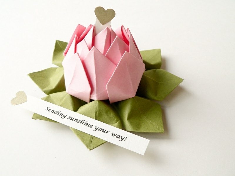 Origami cvet, ne pa rojstni dan, ustvarjalni