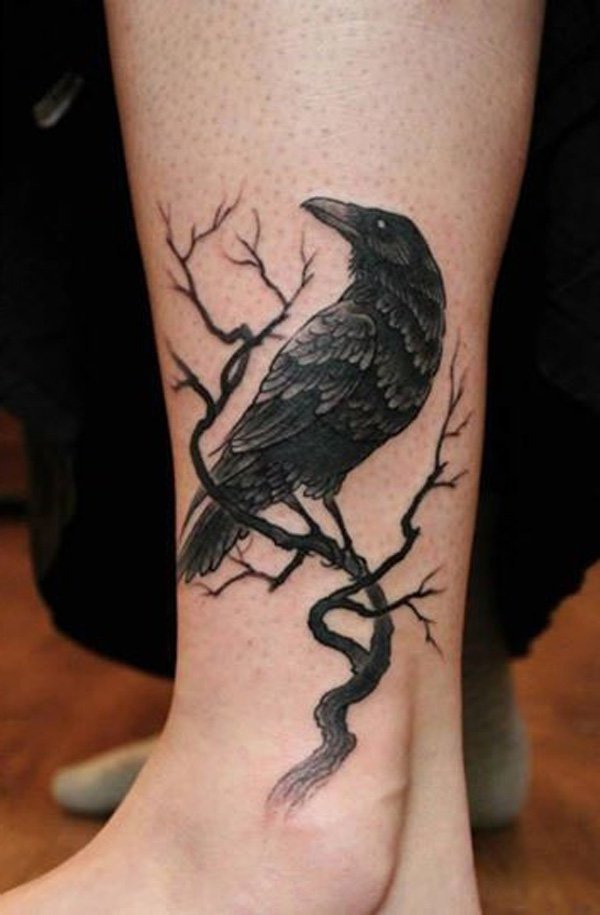 ravn tatuering, viking tatuering, tatuering raven