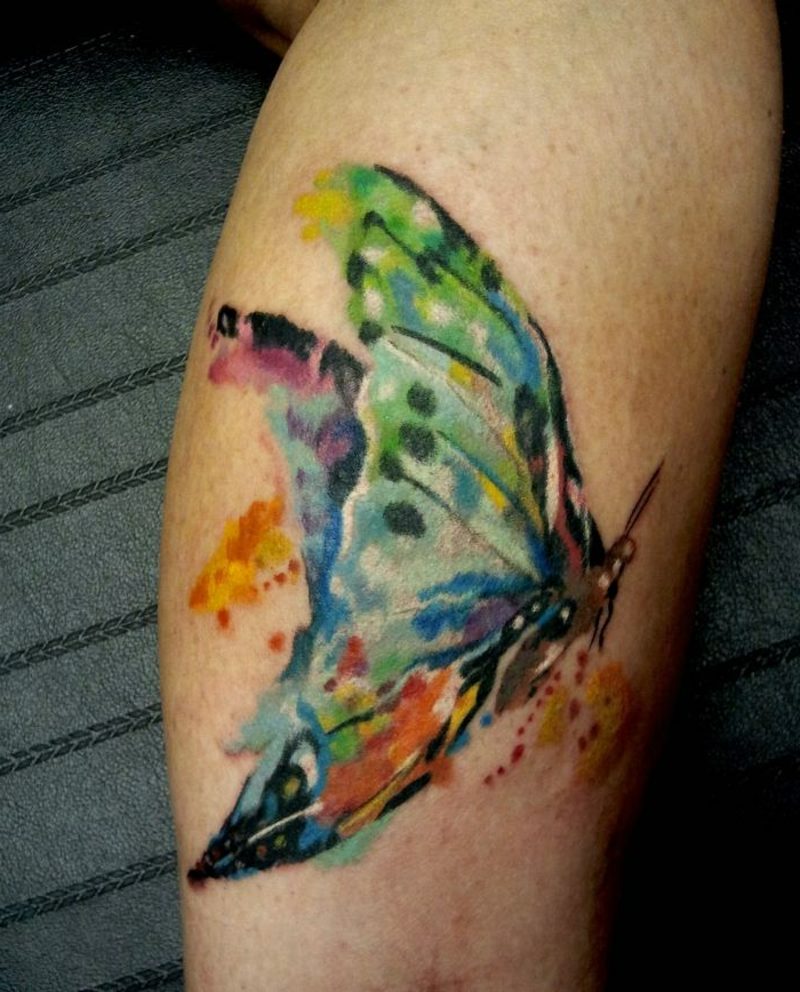 Tatuagem Butterfly Aquafarben lindo design
