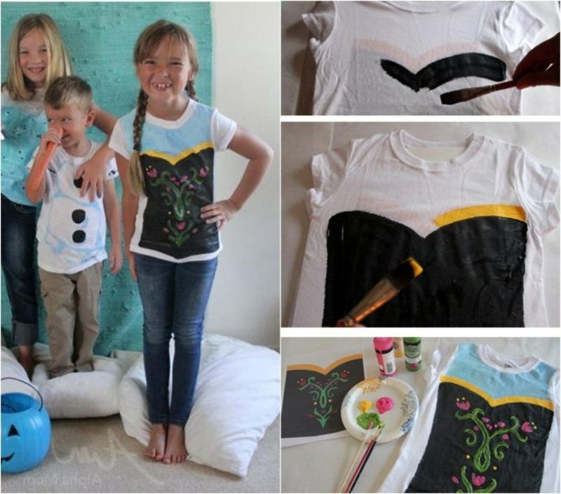 T-shirts självdesignade barns kreativa idéer