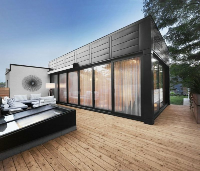 Design de terasă cu lemn modern pentru podele