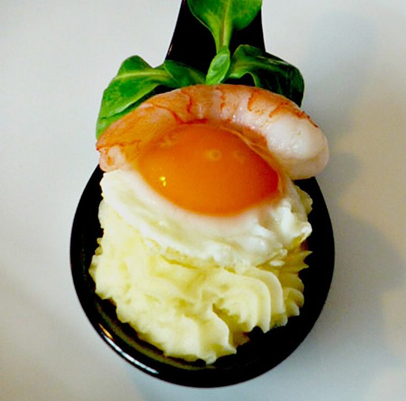 Vrecka vajcia Recept Krevety zemiakov