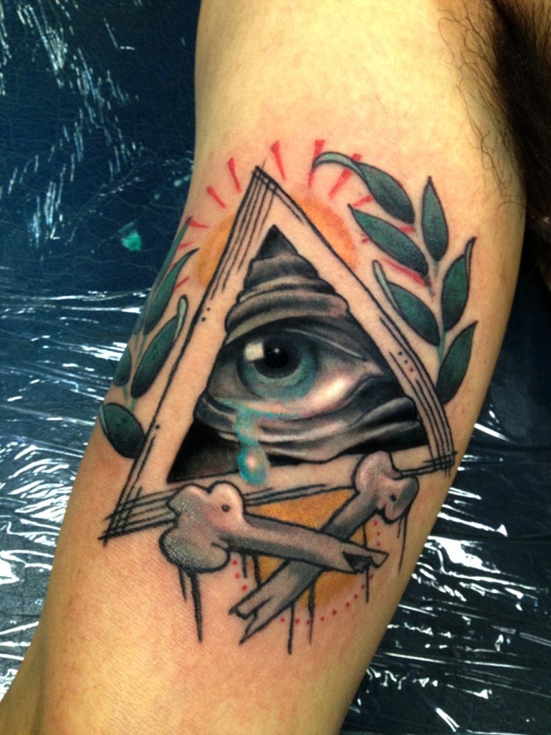 bescherming oog tattoo ontwerp