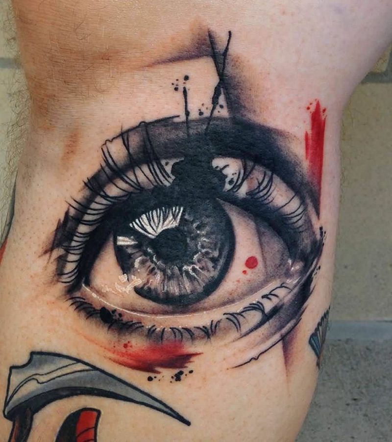 aquarel oog tattoo