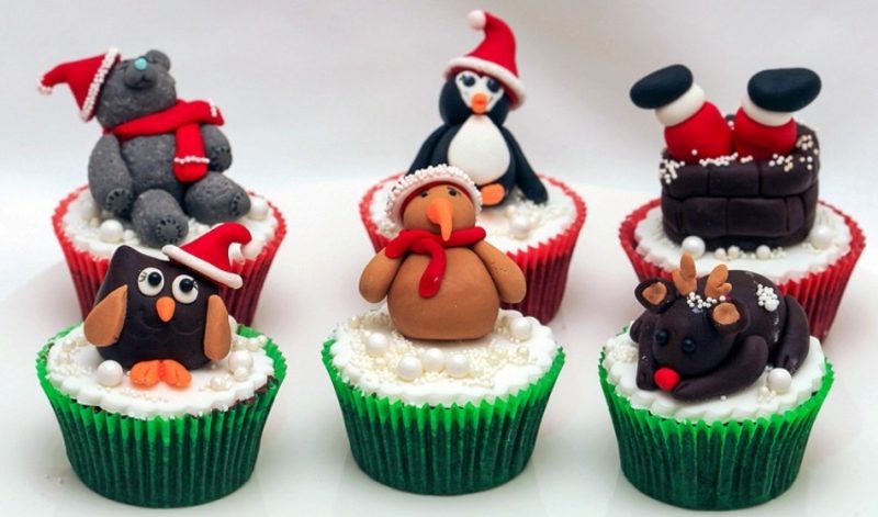 cool božična cupcakes božična zamisli cute živali cupcakes
