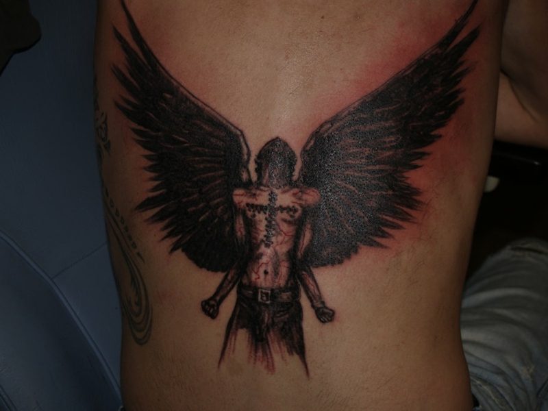 engel tatovering Lowerback