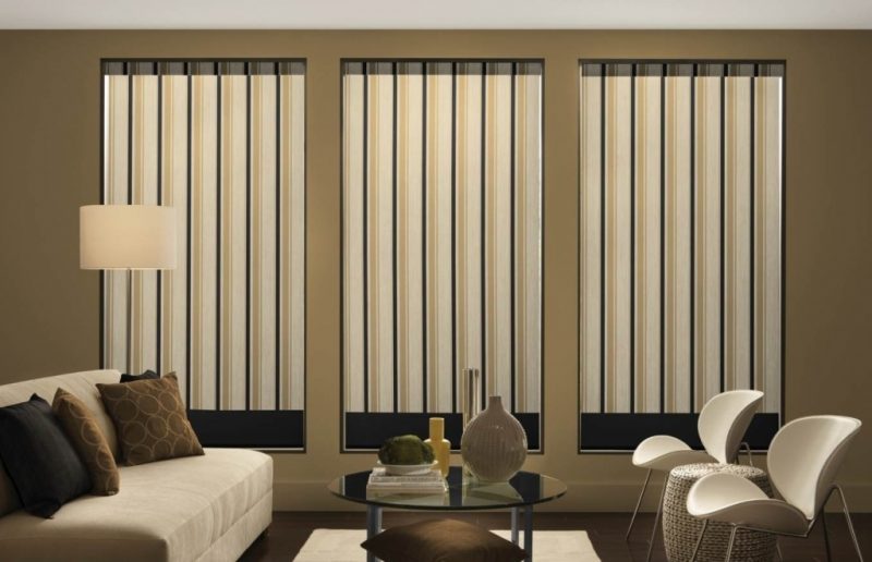 Fönsterdesign med 3 gardiner