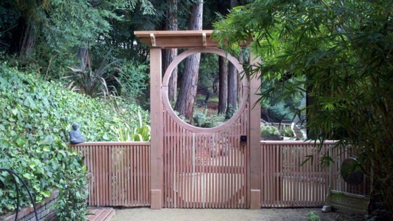 giardino cancello porta da giardino in legno buco cinese idea accessibile