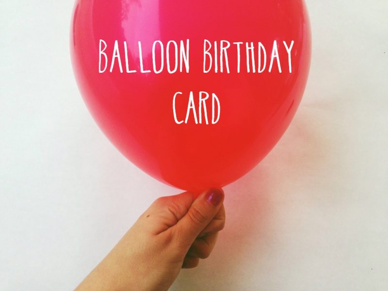 Födelsedagskort gör med ballong