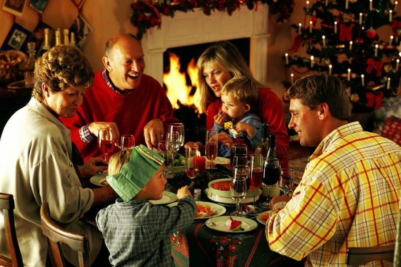 Vianočné večere fetiš celú rodinu spolu