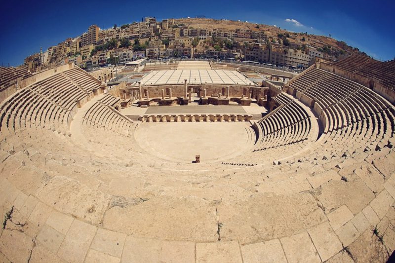 hlavné mesto Jordánska rímske divadlo amman jordan