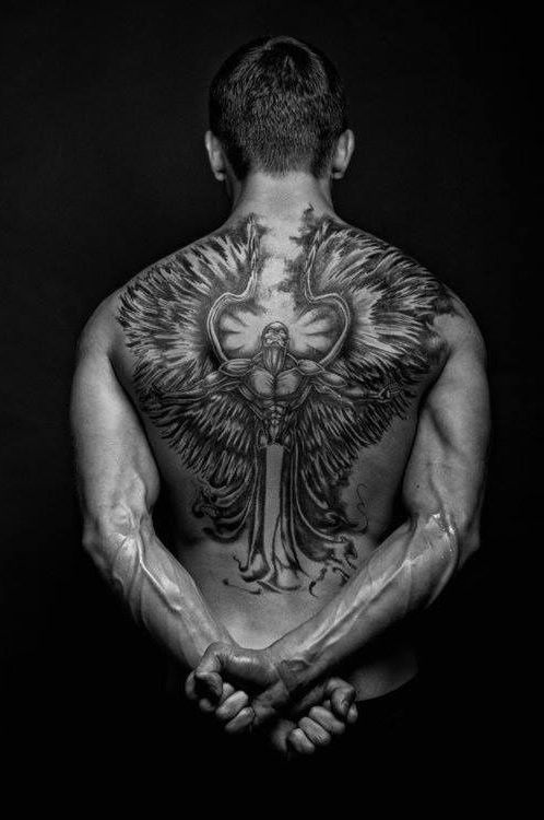 luptător înger tatuaje idei tatuaje bărbați
