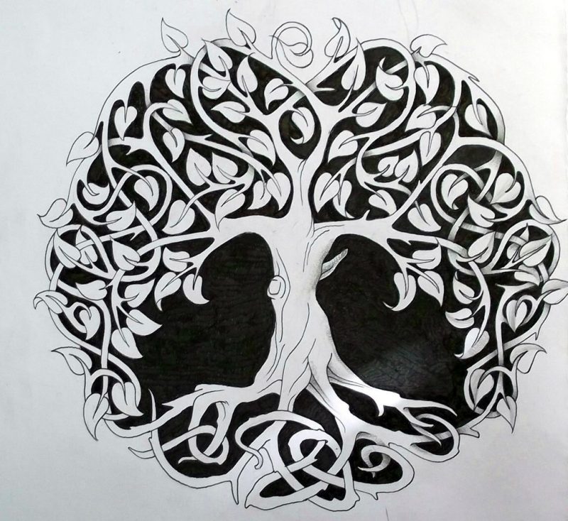 Modello celtico di Tree of Life Tattoo