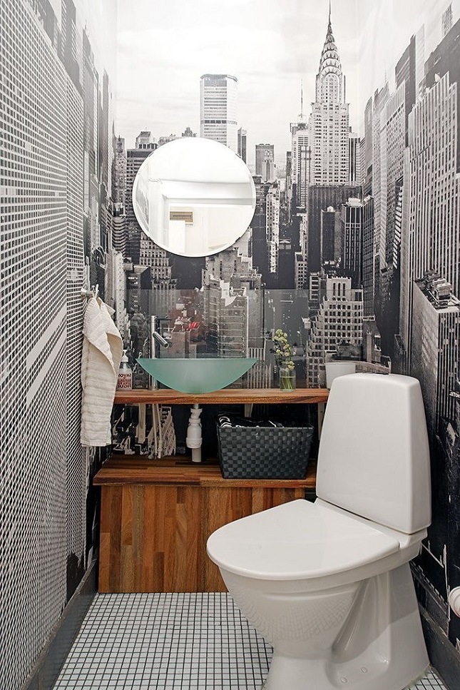 moderne idei de baie design perete wallpaper baie de perete