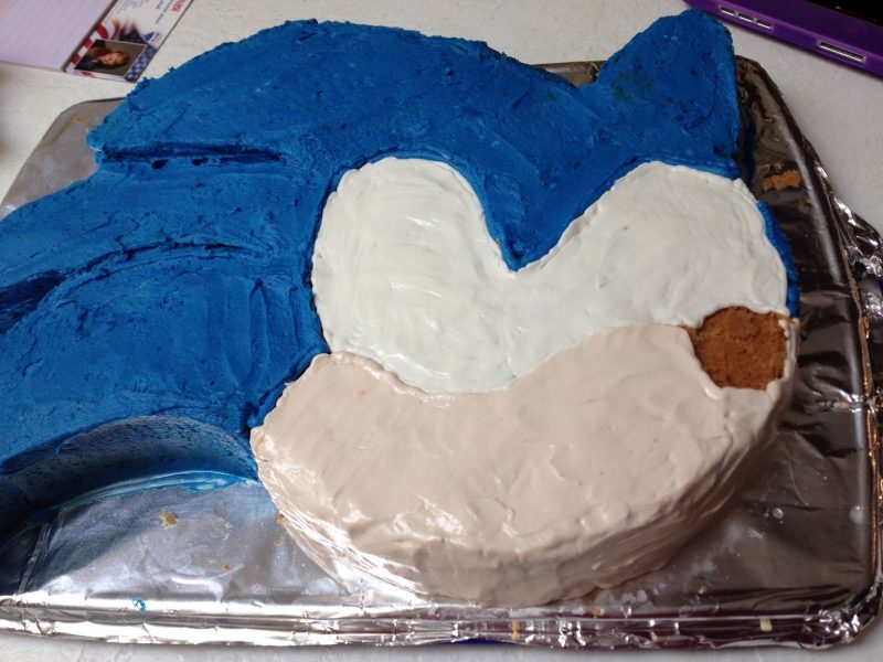 Motif koláče sami robia Sonic koláč Krok 4