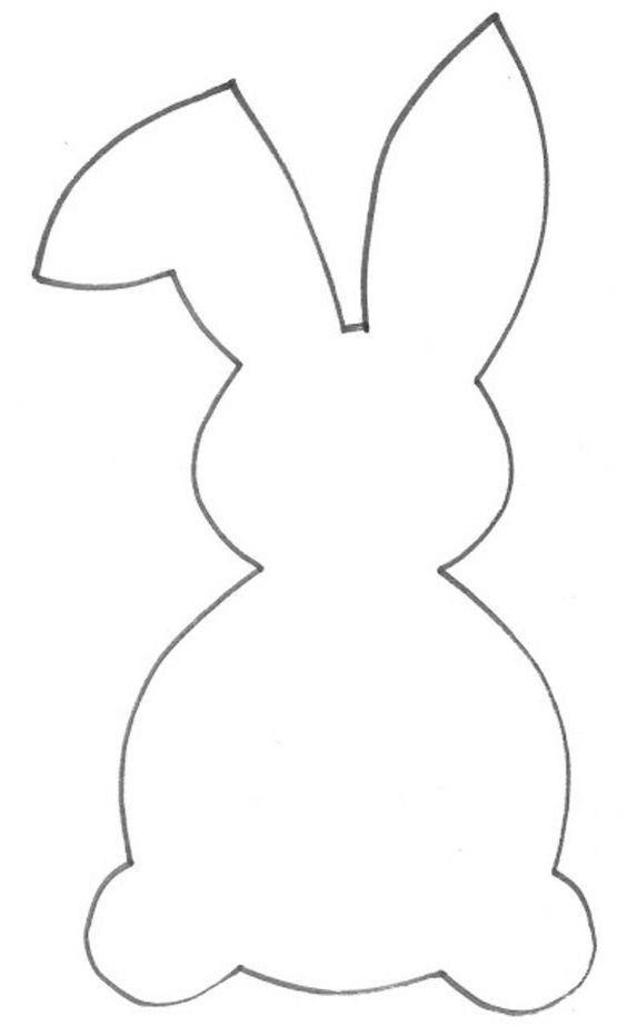 การ์ดอีสเตอร์พิมพ์แม่แบบสำหรับการทำในรูปของกระต่าย