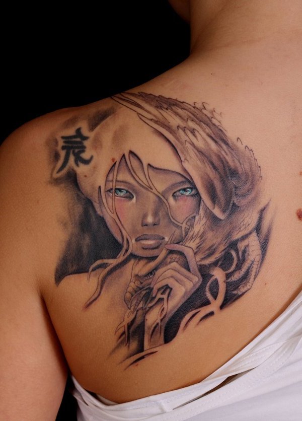 spate portret misto tatuaje idei femei tatuaje