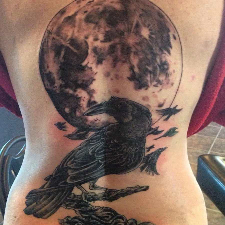 Raven Tattoo, een van de Ravens Odins