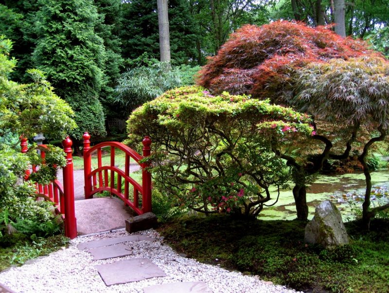 Skapa en stenbädd för att skapa en japansk stil i trädgården