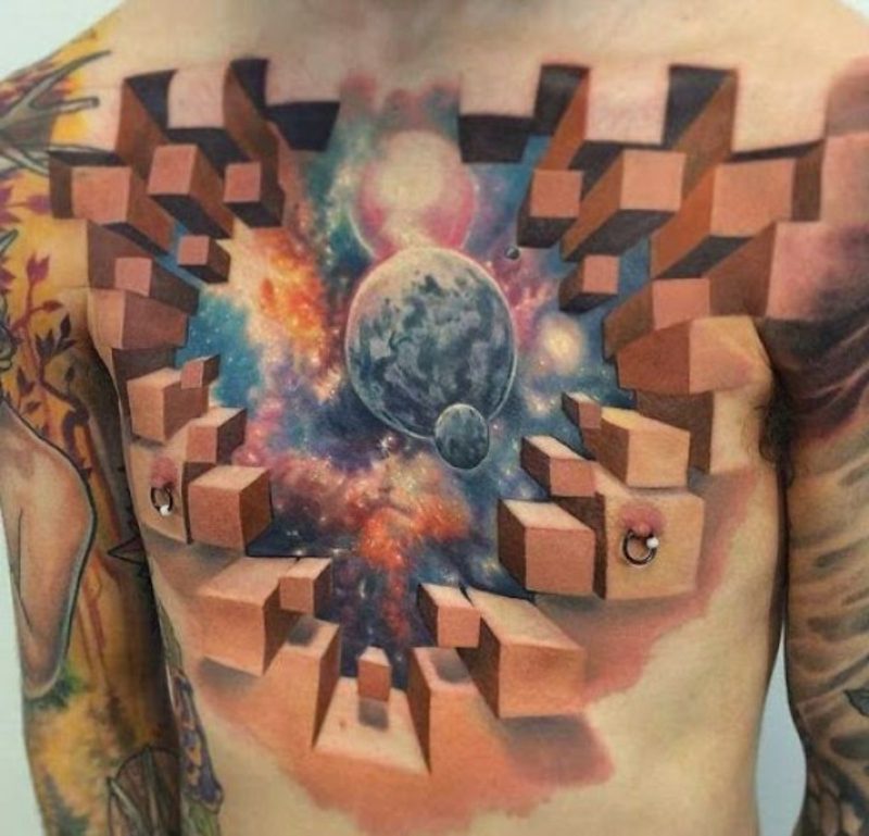 Tatuagem peito homem