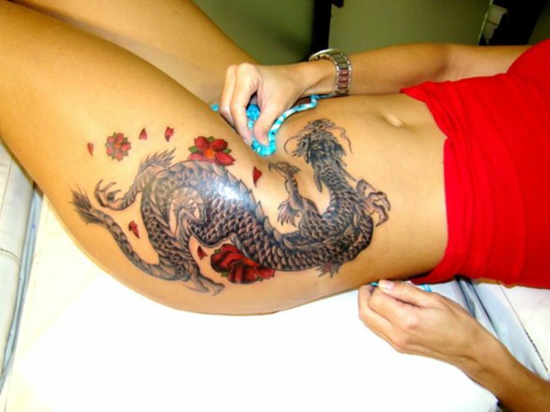 tato naga Dragon Tattoo oleh Marcio Rhanuii