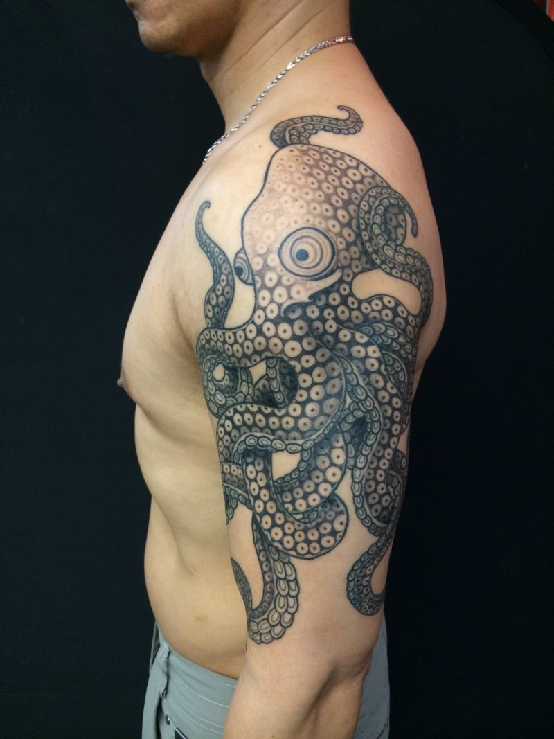 Octopus Tattoobilder di Henk Schiffmacher