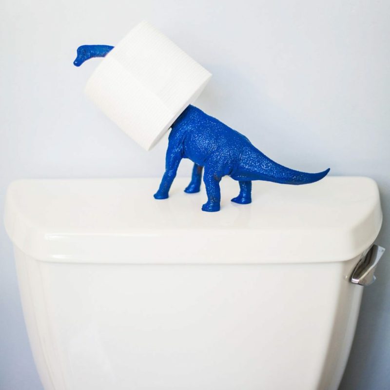 suport pentru hârtie igienică dinozaur